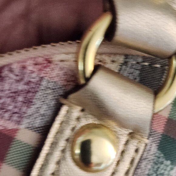 Like New Vintage Coach Poppy Madras Shoulder Bag - Picture 8 of 14